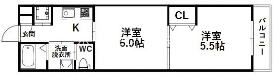 WindBell天下茶屋 間取り