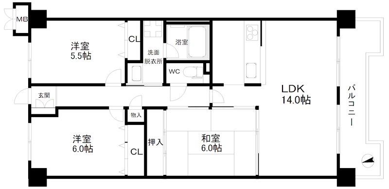 CASSIA南住吉 間取り