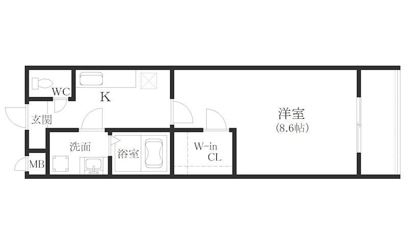 ラフィーネ北島Ⅱ番館 間取り