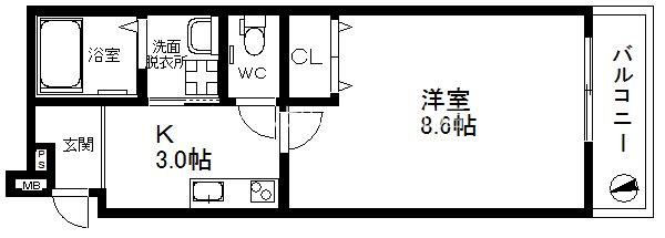 フジパレス中加賀屋Ⅲ番館 間取り