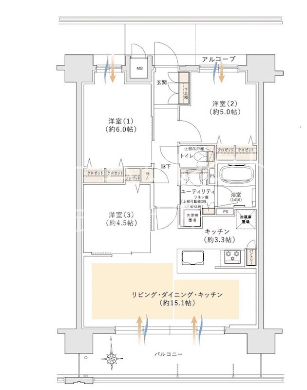 ユニハイム住之江公園 間取り