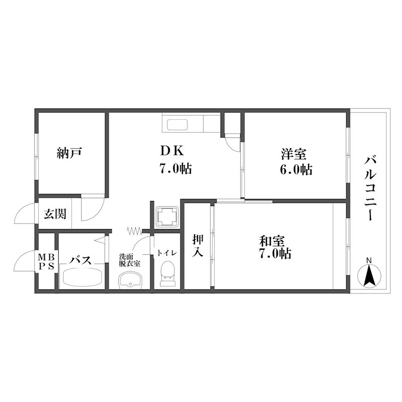 カワデンハイツⅢ 間取り