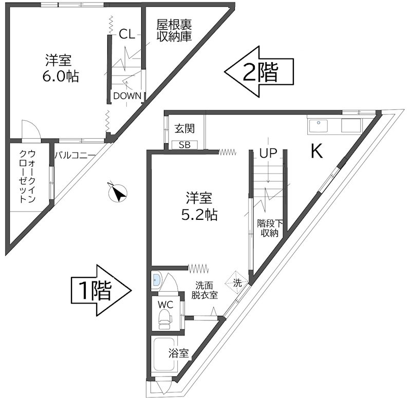 遠里小野4丁目貸家 間取り