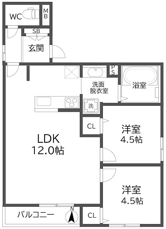 リラ清水丘 間取り