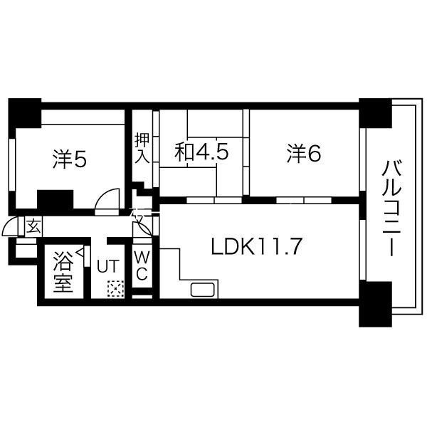 ファミール中加賀屋 間取り