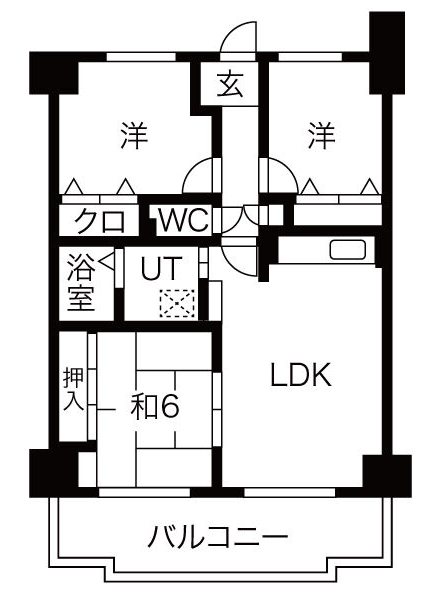 南海ハイライズフラット天下茶屋 間取り