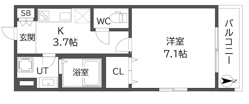 プロスパーコート北加賀屋Ⅰ 間取り