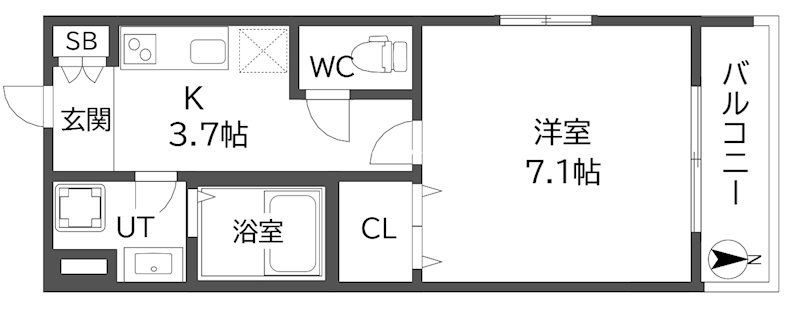プロスパーコート北加賀屋Ⅰ 間取り