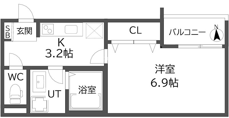 プロスパーコート北加賀屋Ⅰ 間取り