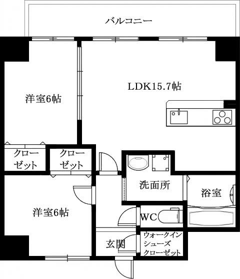 大阪府大阪市住吉区清水丘２丁目 間取り