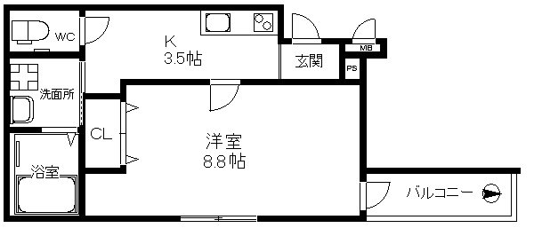 フジパレス中加賀屋Ⅱ番館 間取り