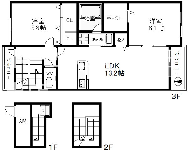 アーサー住之江 間取り