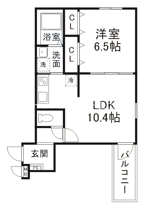 フジパレス エン Ⅲ号館 間取り
