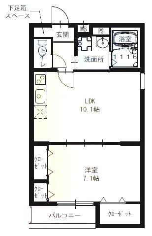フジパレス北加賀屋駅北Ⅱ番館 間取り
