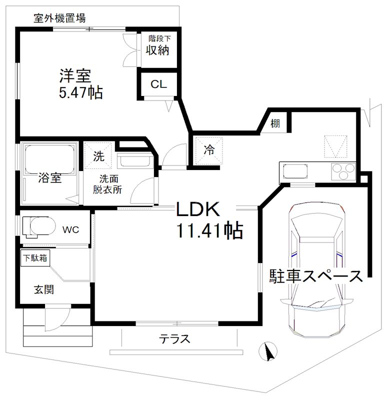 北加賀屋5丁目アパート 間取り