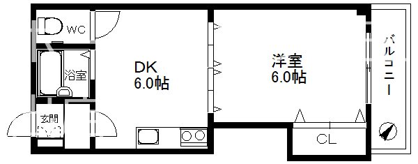 アレマーナ北加賀屋 間取り
