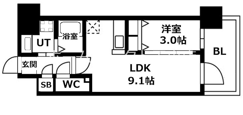 大阪府大阪市西成区岸里３丁目 間取り