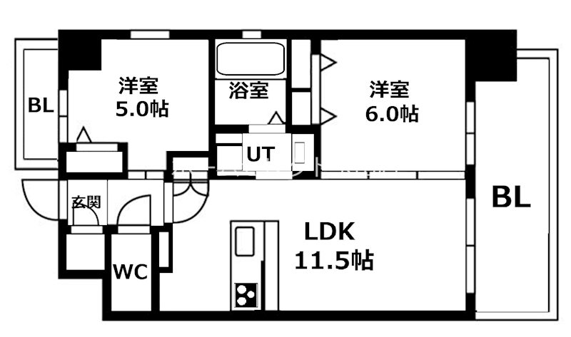 大阪府大阪市西成区岸里３丁目 間取り