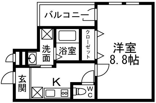 ソレイユ聖天下C 間取り