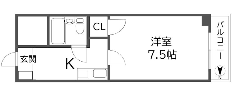 スカイハイツ中加賀屋 間取り