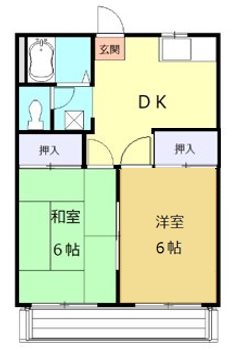 コーポ並木弐番館 102号室 間取り
