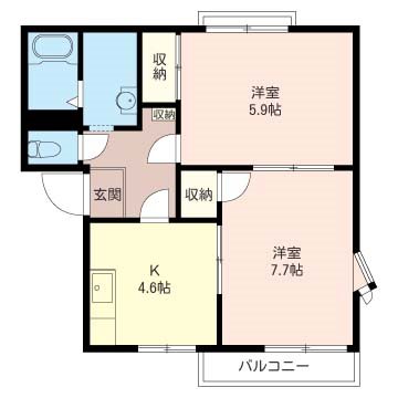 ジュネス鈴木Ａ 201号室 間取り