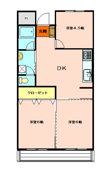 ヤマダマンション 302号室 間取り