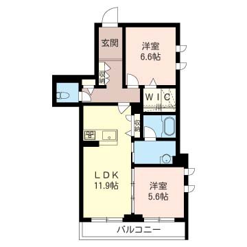 トワエモワ    201号室 間取り