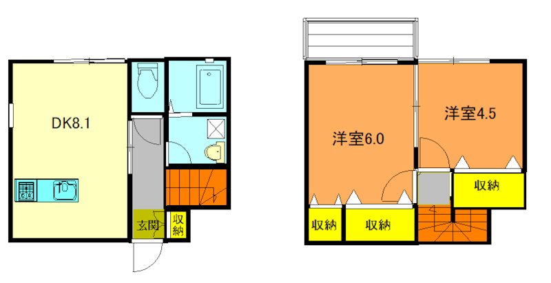 エミネンス差間 101号室 間取り