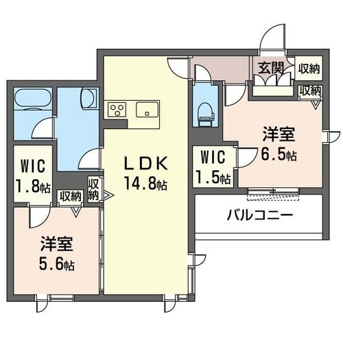 ウェストラヴィーヌ 305号室 間取り