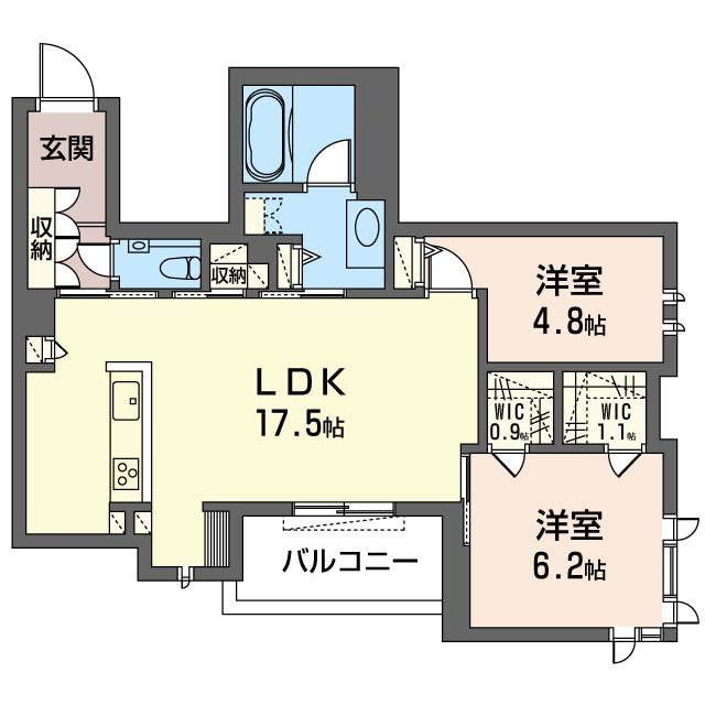 Wa・rau 302号室 間取り