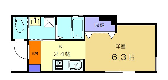 グランソレイユ南浦和 101号室 間取り