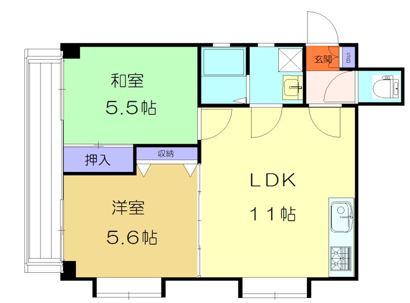 リバティー川口 306号室 間取り