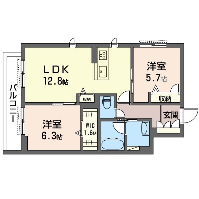 ブルーベル 302号室 間取り