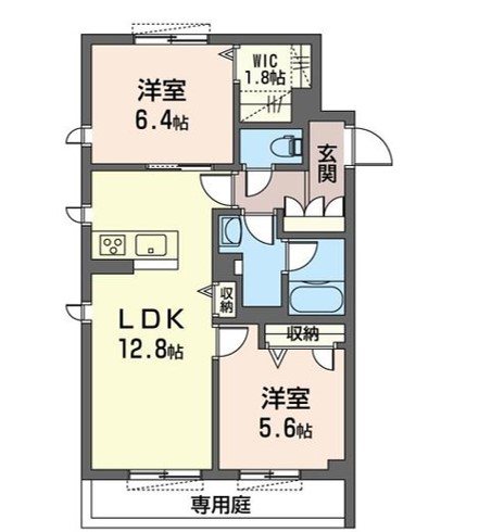 フロイデ 103号室 間取り