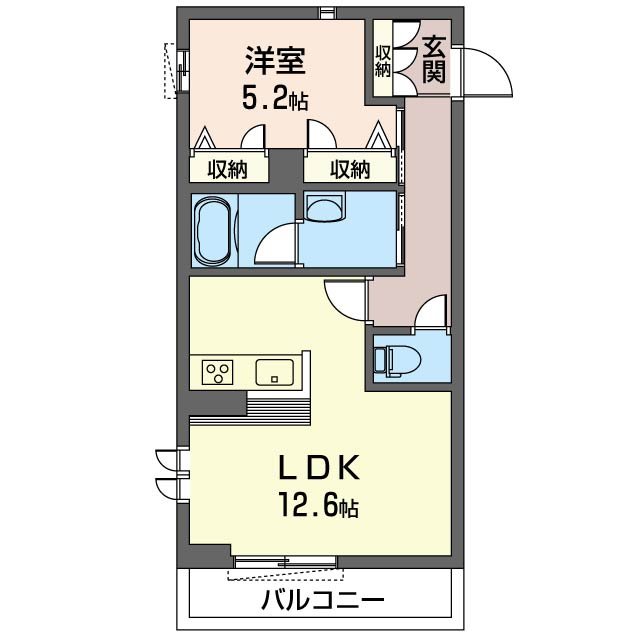エミネンスゲン 101号室 間取り