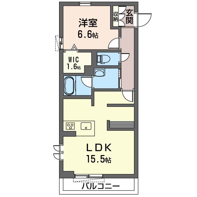 エミネンスゲン 201号室 間取り