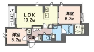 グランフェリシア 301号室 間取り