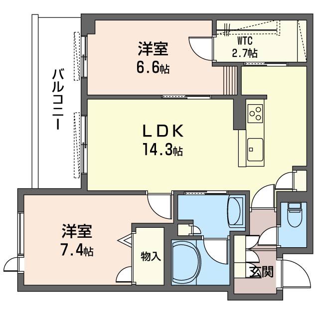 グリーンセント 302号室 間取り