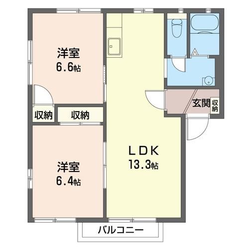 メゾン仲道Ｎ 202号室 間取り