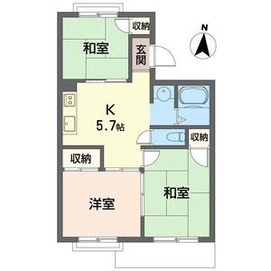 第一堂坂ハイツ 302号室 間取り