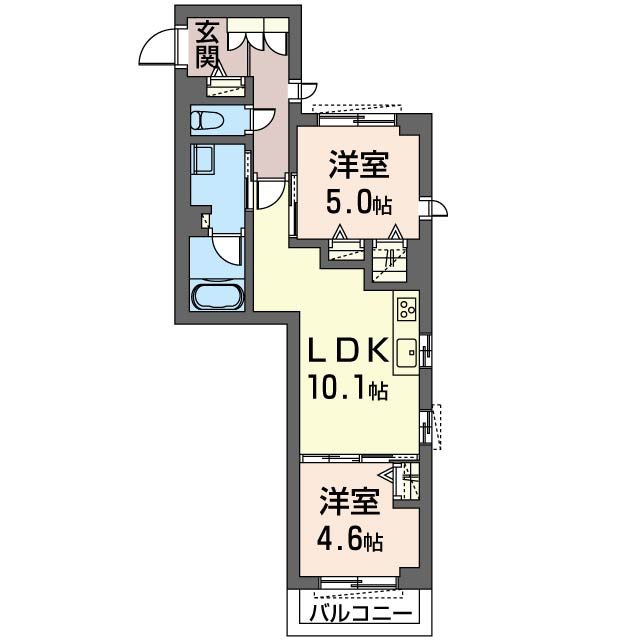 フルール　ド　スリズエ 201号室 間取り
