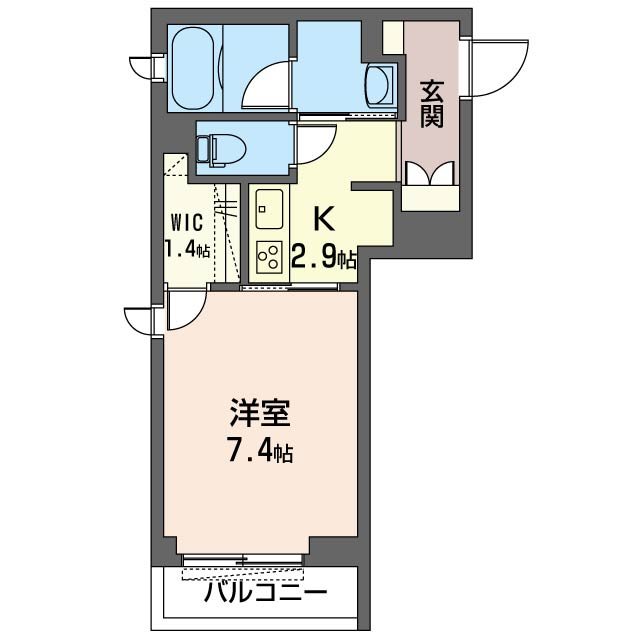 メゾン　ド　ソレイユ 201号室 間取り