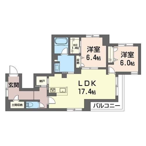雪月花 101号室 間取り