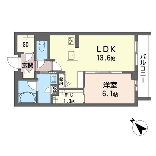 55-1美園 302号室 間取り