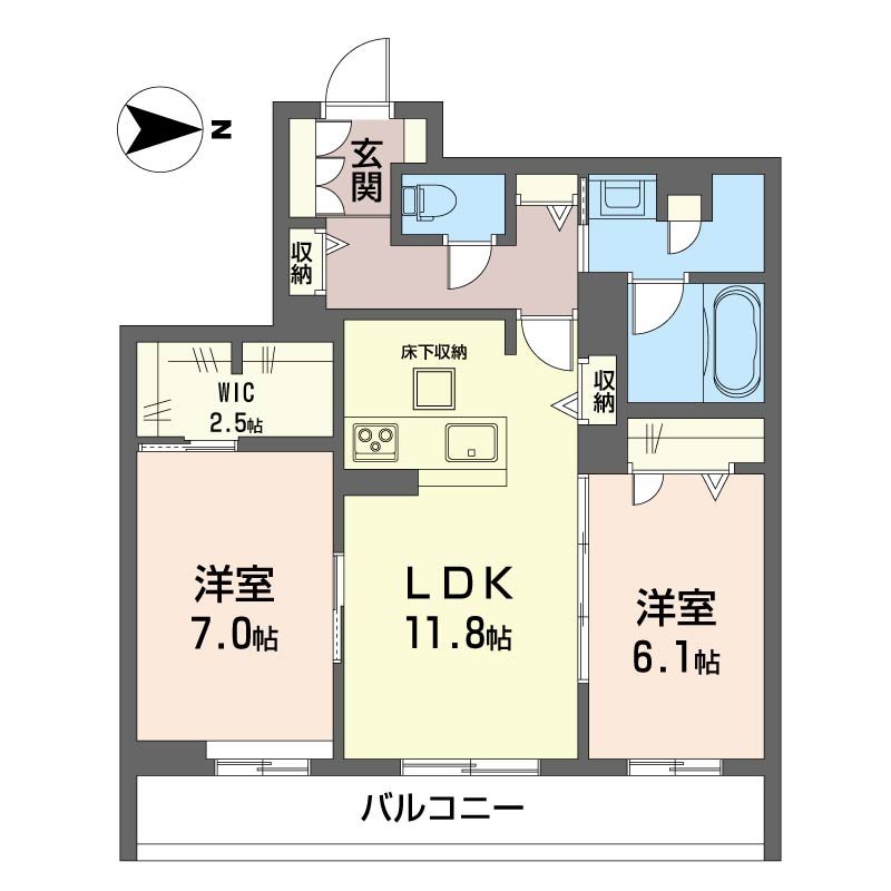 ラ　ベルヴィ 間取り