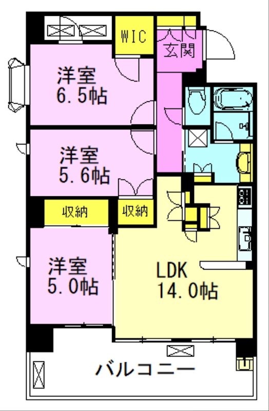 アーデル武蔵浦和ファシーノ【オートロック付 分譲賃貸マンション】 間取り