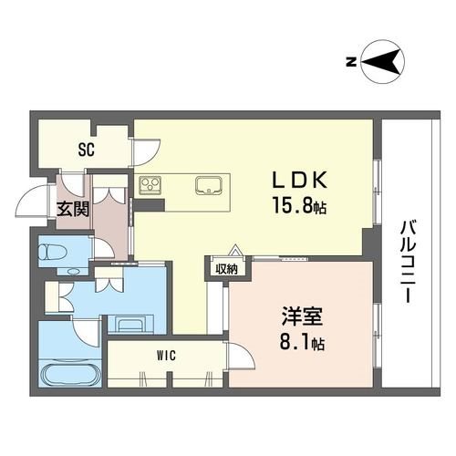 ウィズプラス浦和美園　ウエストA棟  202号室 間取り
