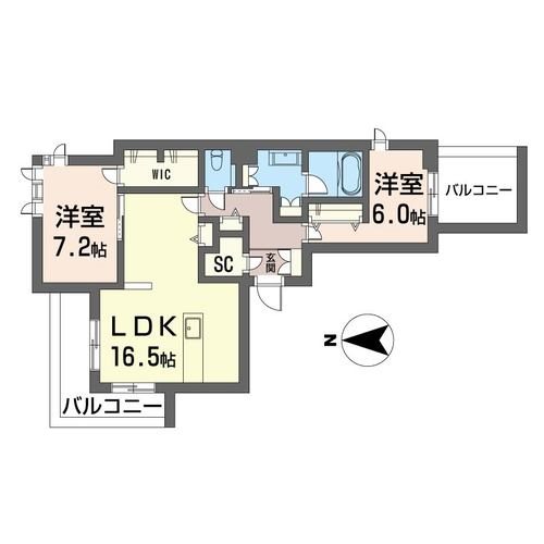 ウィズプラス浦和美園　ウエストA棟   間取り