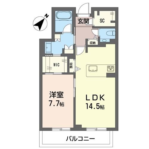 ウィズプラス浦和美園　ウエストD棟      間取り